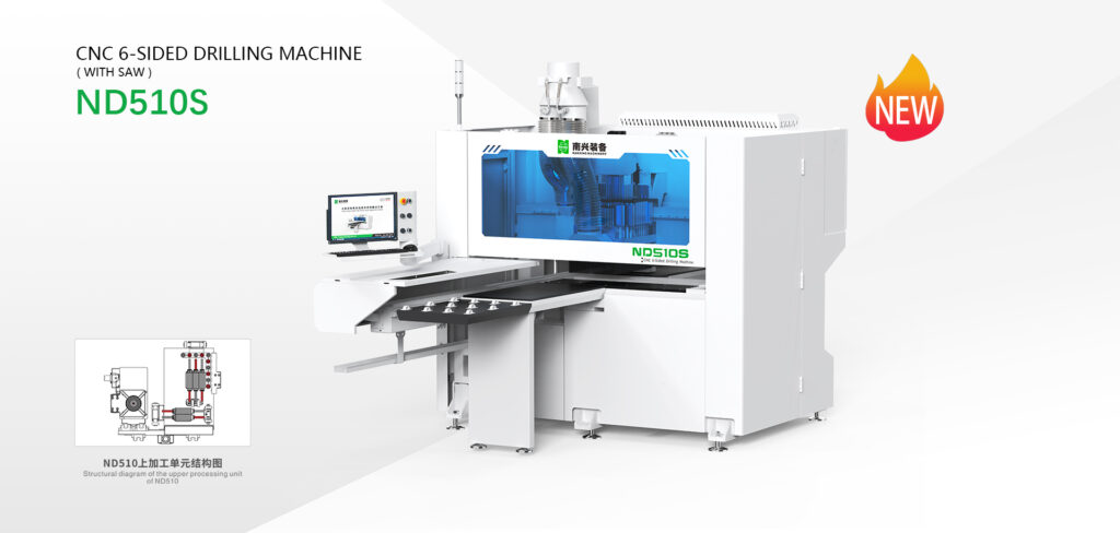 CNC 6-sided Drilling Machine ND510S with Saw